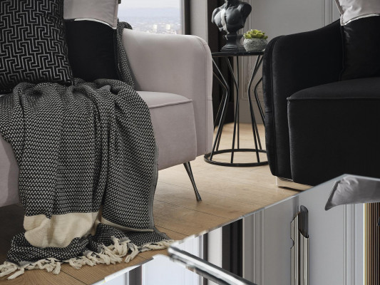 Modern sofa set 3-seater armchair three-seater fabric white polyester set