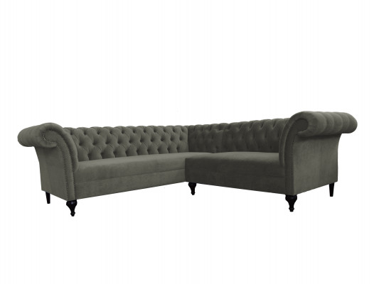 Chesterfield Corner Sofa Corner Couch Designer Sofa Couch Velvet Leather Sofa SLIII Sofa №97