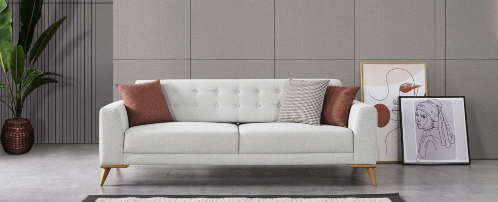 Luxury Sofa 3-Seater Design Furniture Stylish Living Room Three-Seater Couch