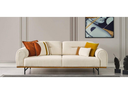 Modern sofa 3-seater luxury beige design furniture in living room couches