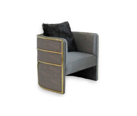 Single-seat armchair hotel furniture furnishings gallery lounge single-seat fabric