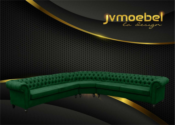 Corner sofa, sofa design, Chesterfield couch, textile fabric, living landscape, sets