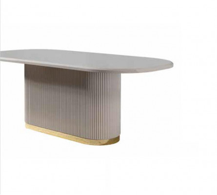 Dining room tables with 6 chairs dining set oval table sideboard 8-piece set.