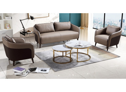 Office sofa set couch upholstery sofa set 3+1+1 leather couches sofas complete new