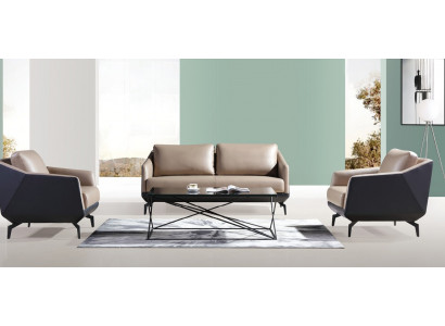 Sofa set 3+1+1 seater set design sofas upholstery couches leather relax modern