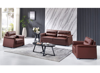 Sofa Couch Upholstery Leather Sofas Upholstery Set 3+1+1 Seater Office Furniture Set