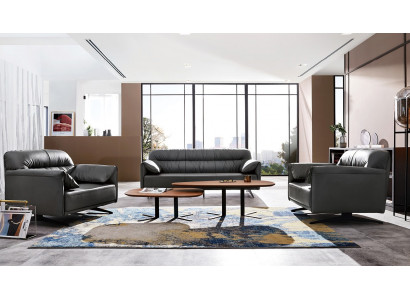Modern designer sofa set couch upholstery set luxury leather sofas 3+1+1