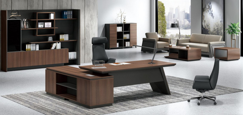 Luxurious computer desk and document storage cabinet