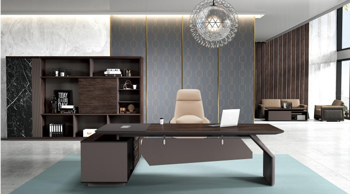 Executive desk 260 x 220 cm furnishing table office practice tables