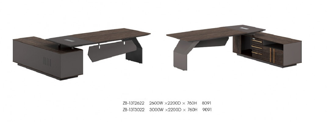 Executive desk 260 x 220 cm furnishing table office practice tables