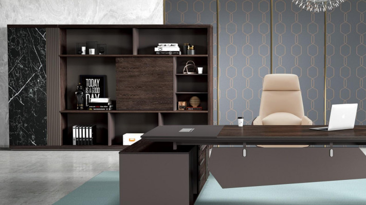 Executive desk 260 x 220 cm furnishing table office practice tables
