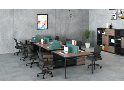 Office furniture equipment desk call center 2 workstations
