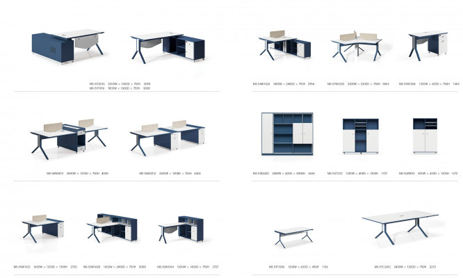 Call center 2 workstations desk office furniture interior equipment