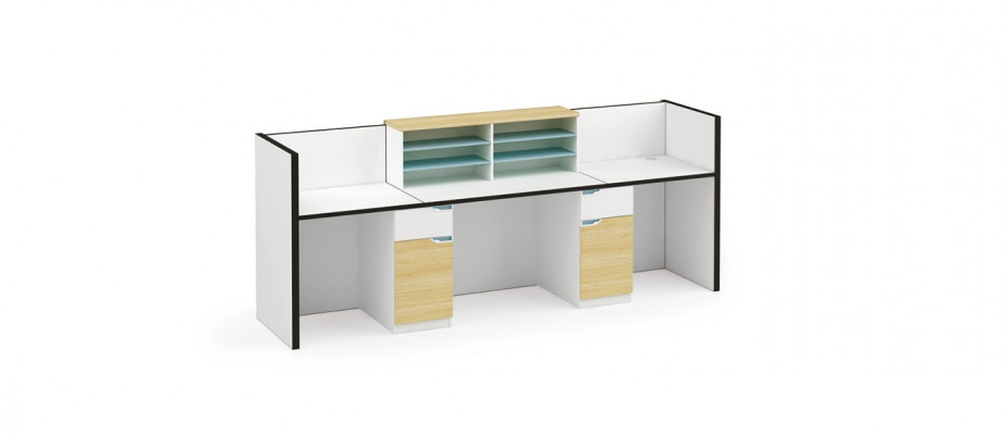 Reception desk counter practice office trade fair reception hotel tables counter new