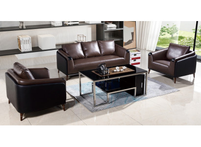 Sofa Set 3+1+1 Seater Leather Sofa Couch Living Landscape Set Design Modern