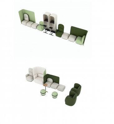 Waiting room furniture seating suite hotel office law firm practice furnishings textile new
