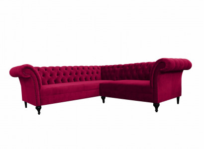Modern Chesterfield sectional sofa designer sofa couch velvet leather sofa.