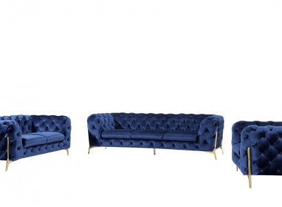 Luxury high-quality sofa couch upholstery seat 3+2+1 set decor Chesterfield