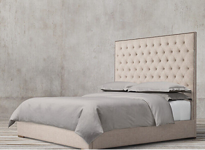 Chesterfield Designer Bed Bedroom Textile Leather Upholstery 140/160/180/200 cm