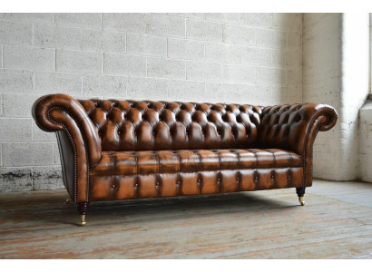Luxury Designer Sofa Couch Upholstery Three-Seater Leather Couches Sofas 3-Seater New
