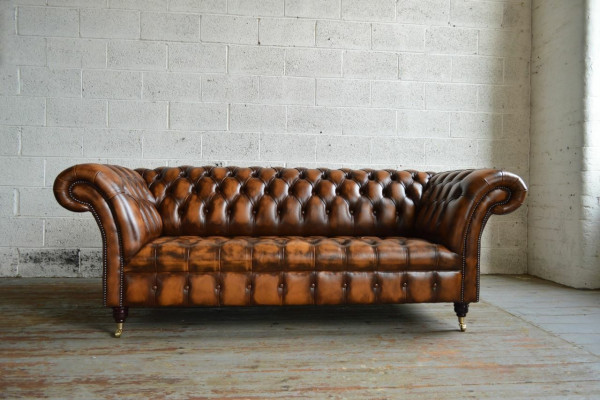 Luxury Designer Sofa Couch Upholstery Three-Seater Leather Couches Sofas 3-Seater New