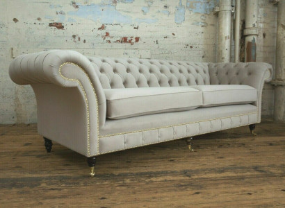 Sofa 4-seater XXL couch seat cushions sofas couches Chesterfield design