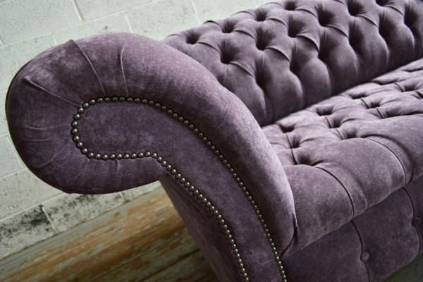 Lila Chesterfield Luxury Couch Sofa Upholstery 4-Seater Sofa Seating Suite