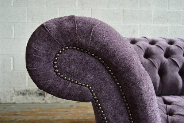 Lila Chesterfield Luxury Couch Sofa Upholstery 4-Seater Sofa Seating Suite