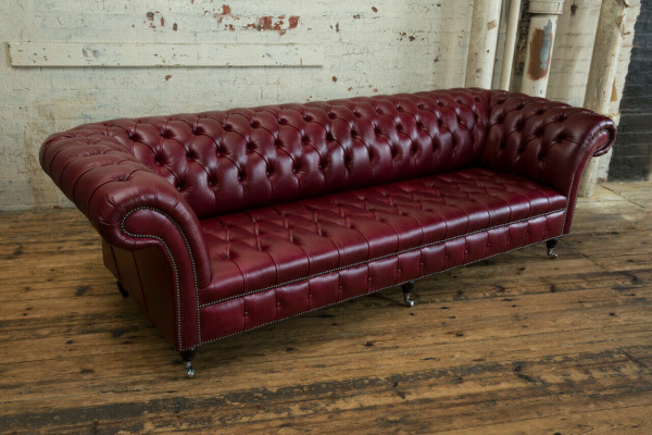 Chesterfield Design Sofa 4-Seater Couch Upholstery Luxury Classic Textile Sofas