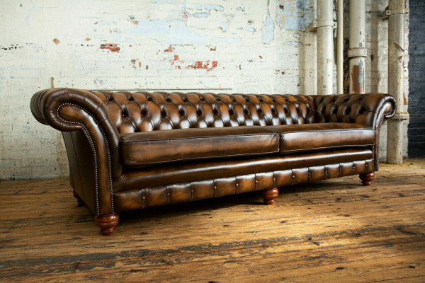 Chesterfield Sofa 4-Seater Living Room Couch Couches Upholstered Sofas New XXL Big