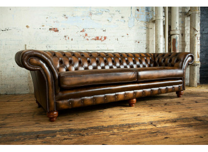 Chesterfield Sofa 4-Seater Living Room Couch Couches Upholstered Sofas New XXL Big