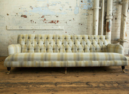 Chesterfield Upholstered Sofas Design Fabric Sofa 4-Seater Sofa Luxury Design Couch