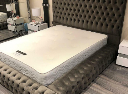 Chesterfield Textile Bed Bedroom Beds Double Upholstered 140/160/180/200 cm