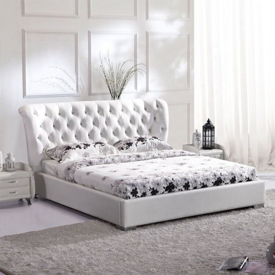 Chesterfield bed bedroom beds textile 180x200cm velvet big hotel beds new