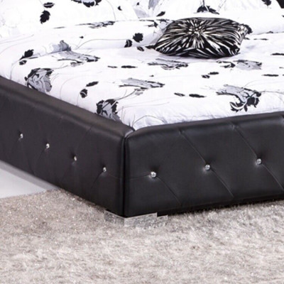 Chesterfield Big Bett XXL headboard beds upholstery hotel velvet black fabric ears