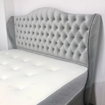 Chesterfield bed design bedroom English beds 180x200cm textile upholstery