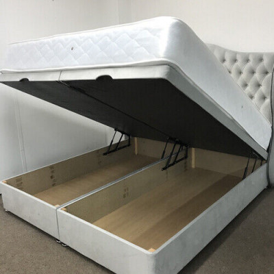 Chesterfield bed design bedroom English beds 180x200cm textile upholstery