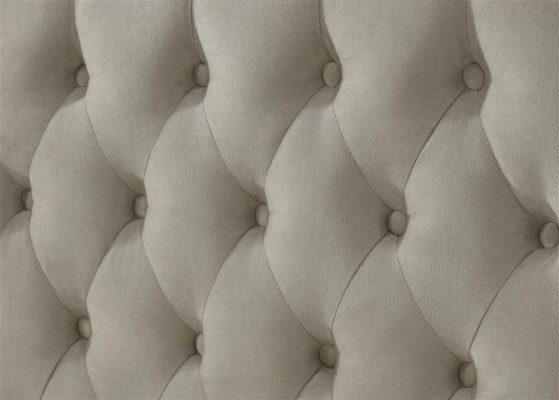 Chesterfield Textile Upholstered Bed Designer Beds Beige Hotel Double Bedroom