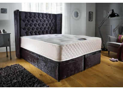 Chesterfield Designer Bed Bedroom Textile Leather Upholstery Velvet 160x200 New
