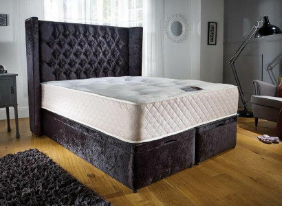 Chesterfield Designer Bed Bedroom Textile Leather Upholstery Velvet 160x200 New