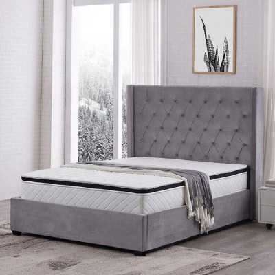 Chesterfield bed upholstered bed luxury bedroom design beds textile leather new