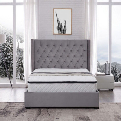 Chesterfield bed upholstered bed luxury bedroom design beds textile leather new