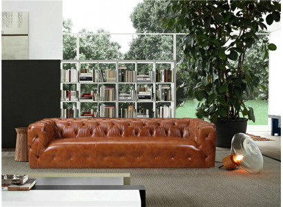 Leatherette Sofa Couch Big - Luxury Sofa Living Room Seating Upholstery Four-seater