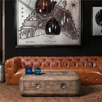 Leatherette Sofa Couch Big - Luxury Sofa Living Room Seating Upholstery Four-seater