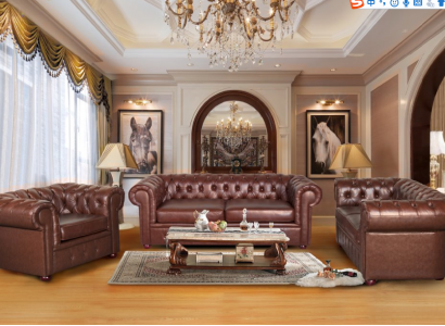 Chesterfield Couch Sofa 2+1 Seater Leather Couch Seating Suite Sofa Suites 2+1
