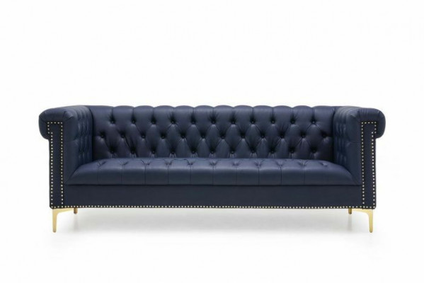Chesterfield Leather Upholstered Design Sofa Luxury Couch Classic Sofa 3-Seater New