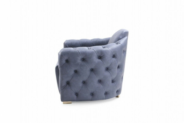 Italian design sofa 2x single-seater couch set 1+1 seat cushion set Chesterfield new