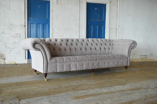 Chesterfield Sofa 4-Seater XXL Upholstered Designer Couches Sofa Set