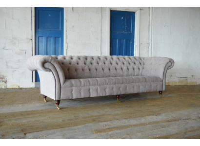 Chesterfield Sofa 4-Seater XXL Upholstered Designer Couches Sofa Set