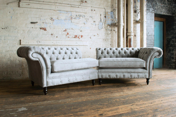 High-quality Chesterfield upholstered couch textile sofa cheap microfiber sofas new